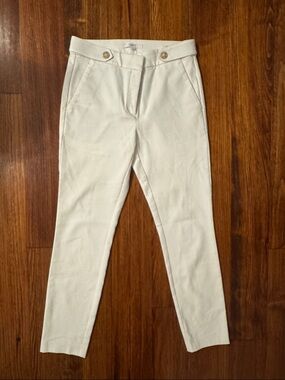 LOFT White Ankle Crop Pants